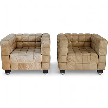 Coppia di Poltrone Kubus di Josef Hoffmann per Wittmann, fine '800