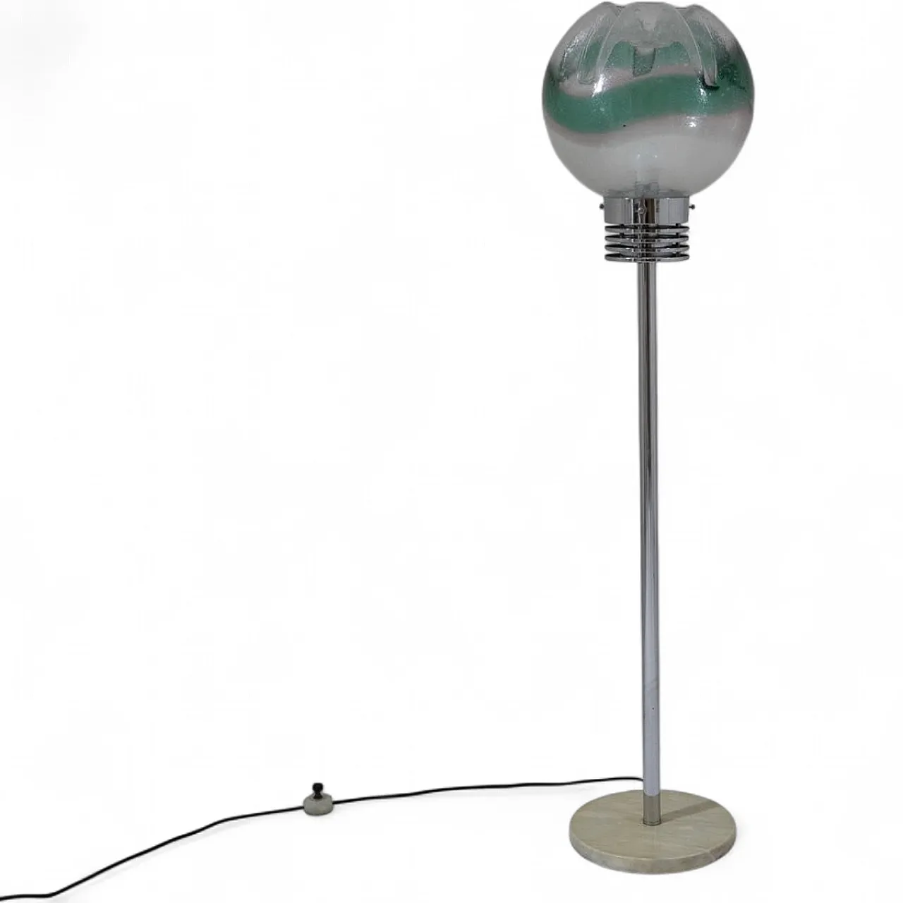 Floor lamp with marble and Murano glass base, 1950s 13