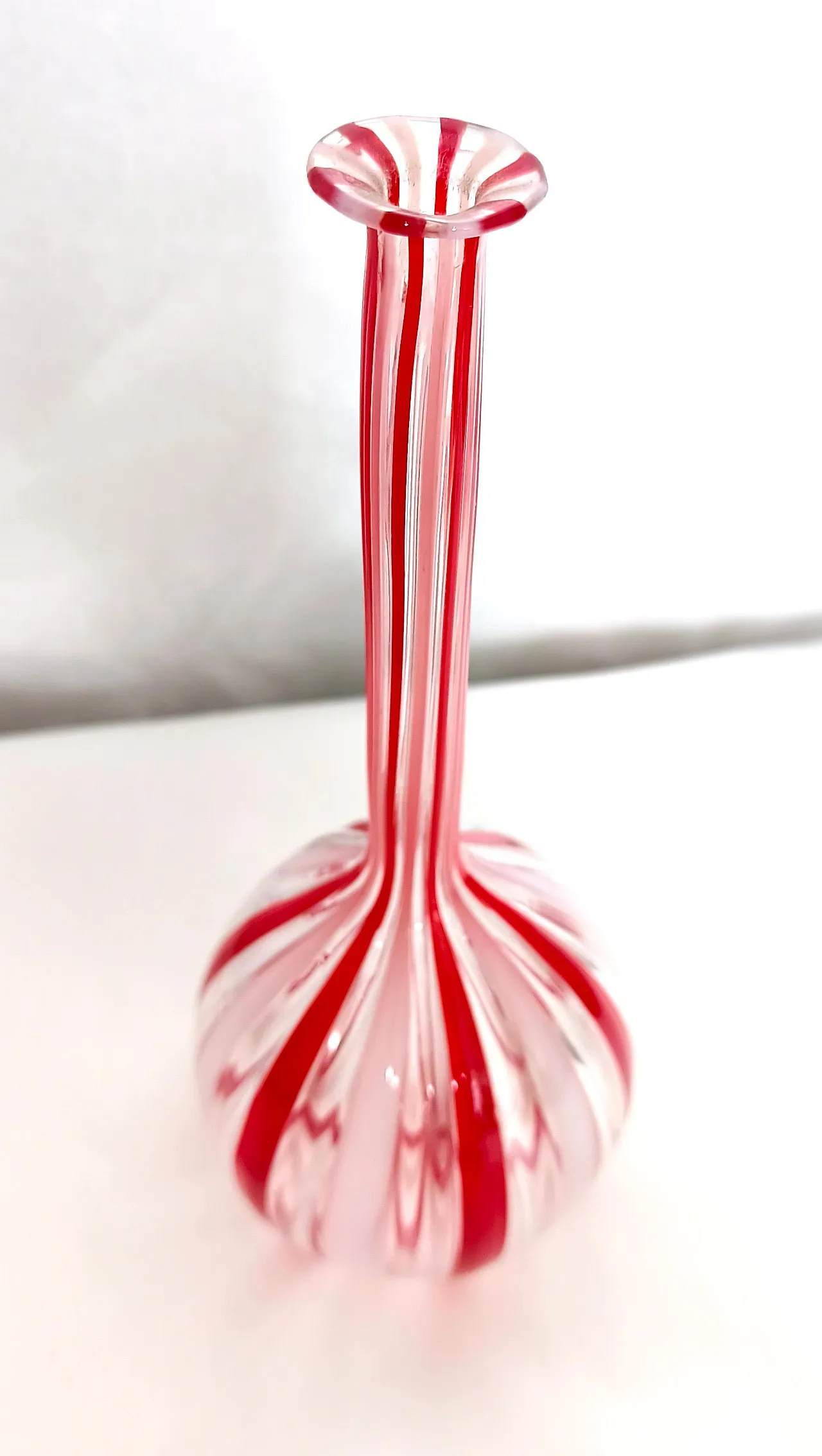 Glass bottle vase in the style of Gio Ponti, 1970s 5