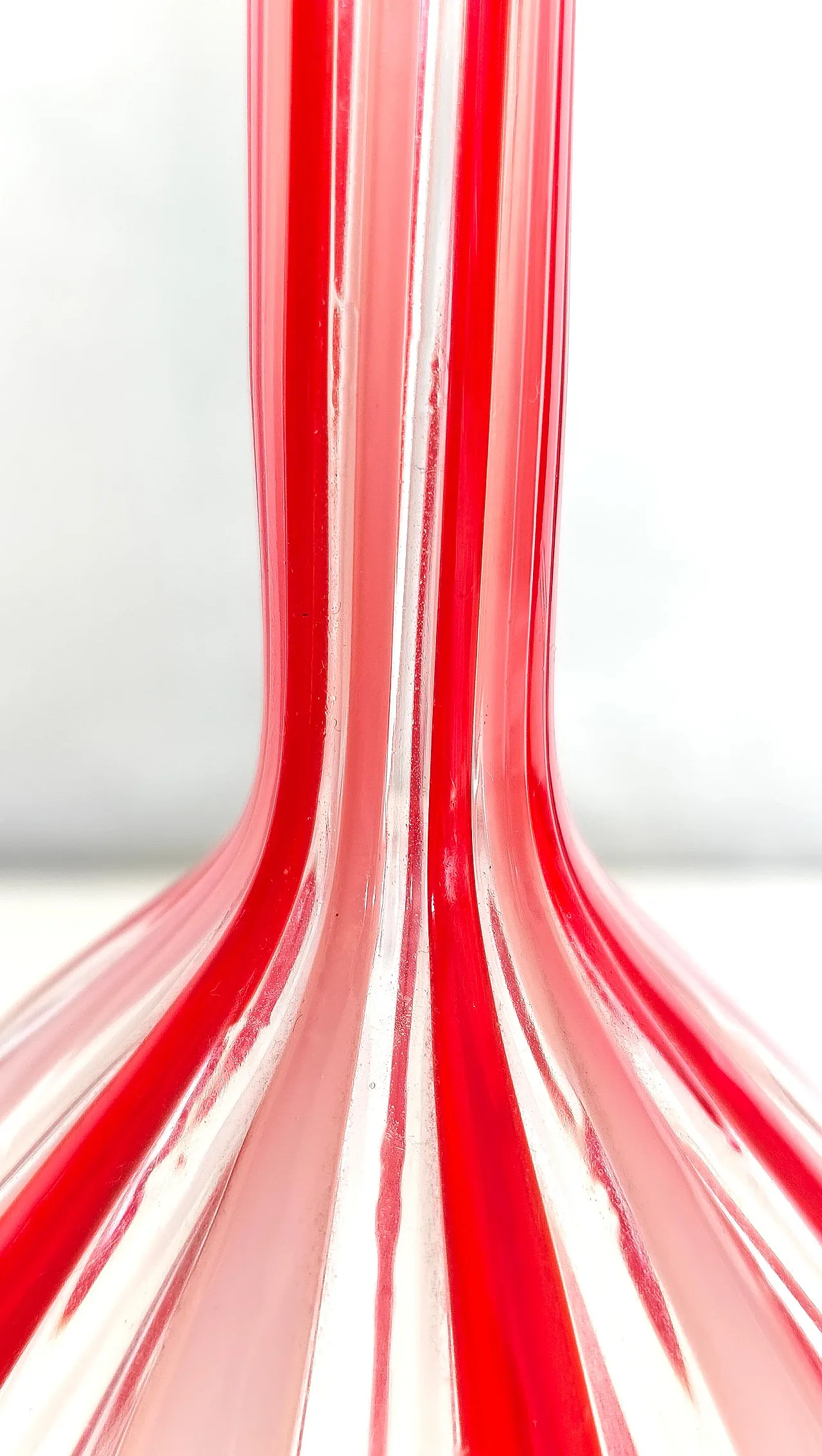 Glass bottle vase in the style of Gio Ponti, 1970s 10