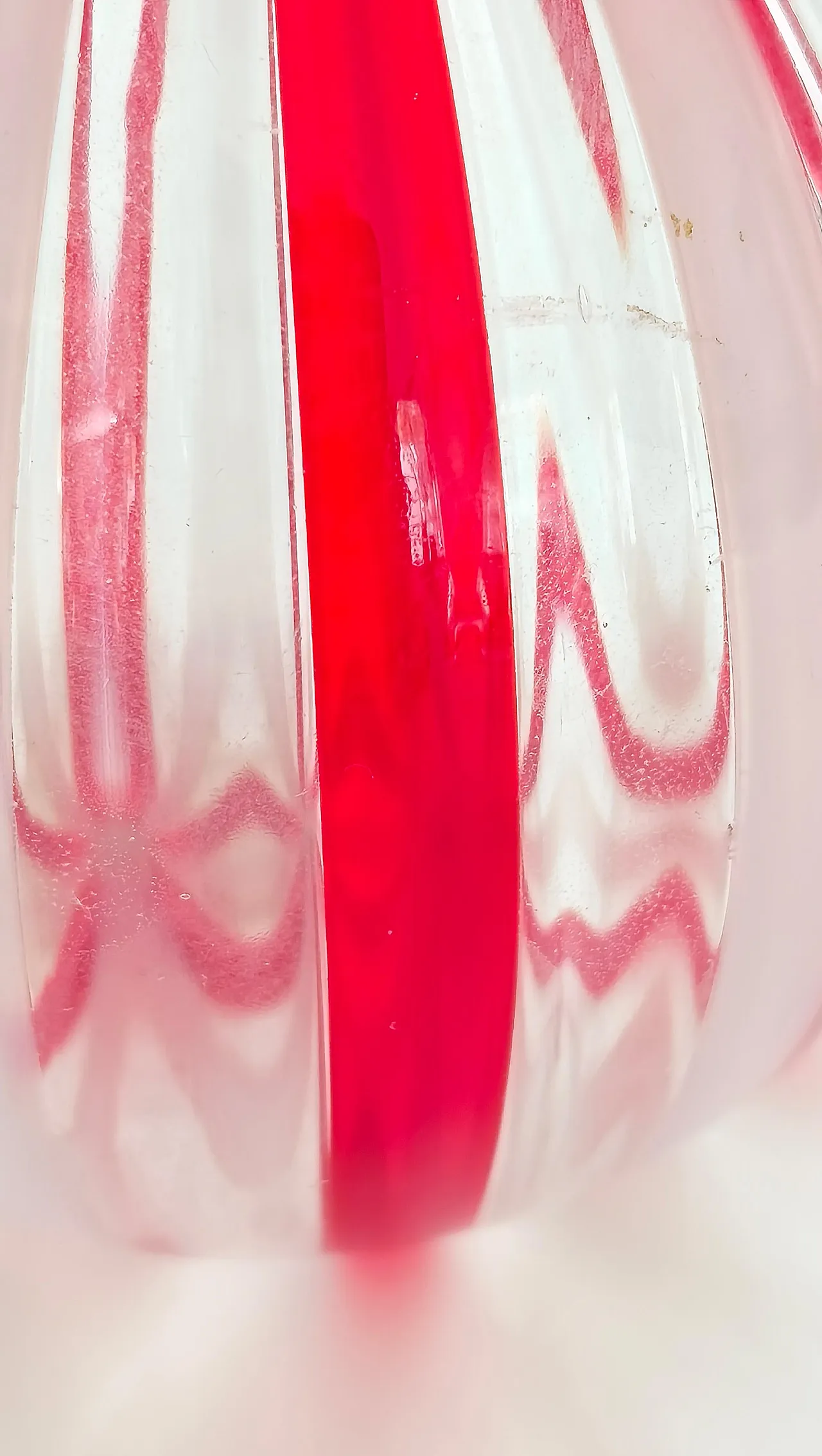 Glass bottle vase in the style of Gio Ponti, 1970s 11