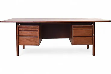 Mid-Century Large American Walnut Executive Desk