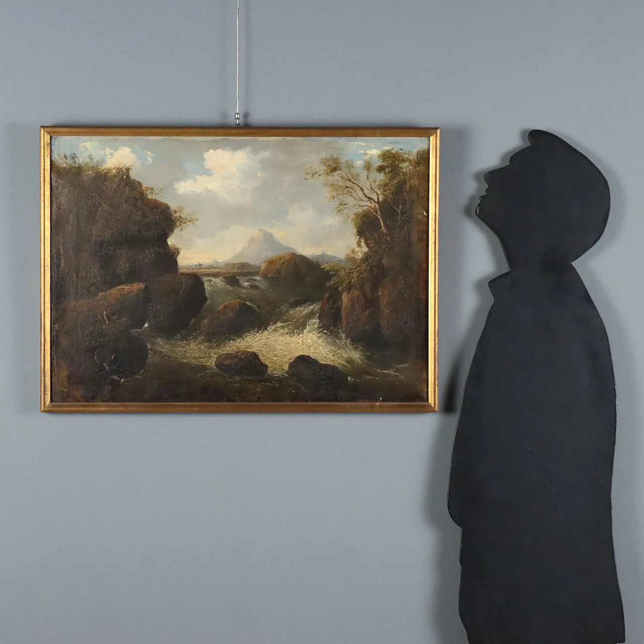 Landscape with River, oil on canvas, 19th century 2
