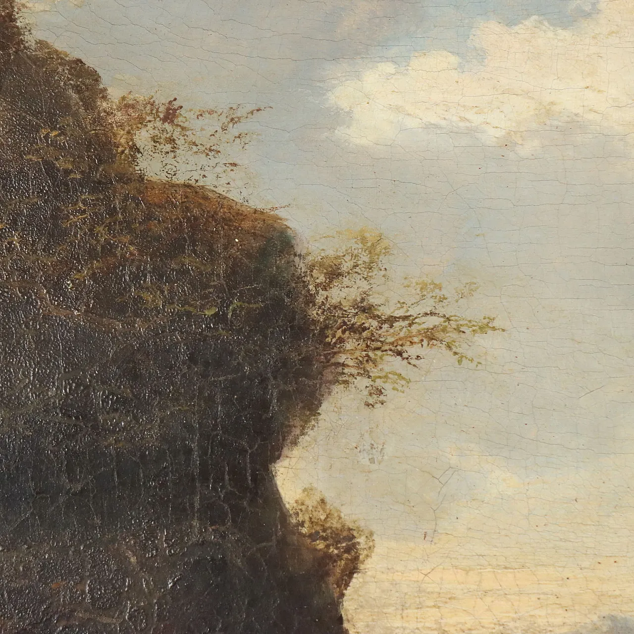 Landscape with River, oil on canvas, 19th century 4