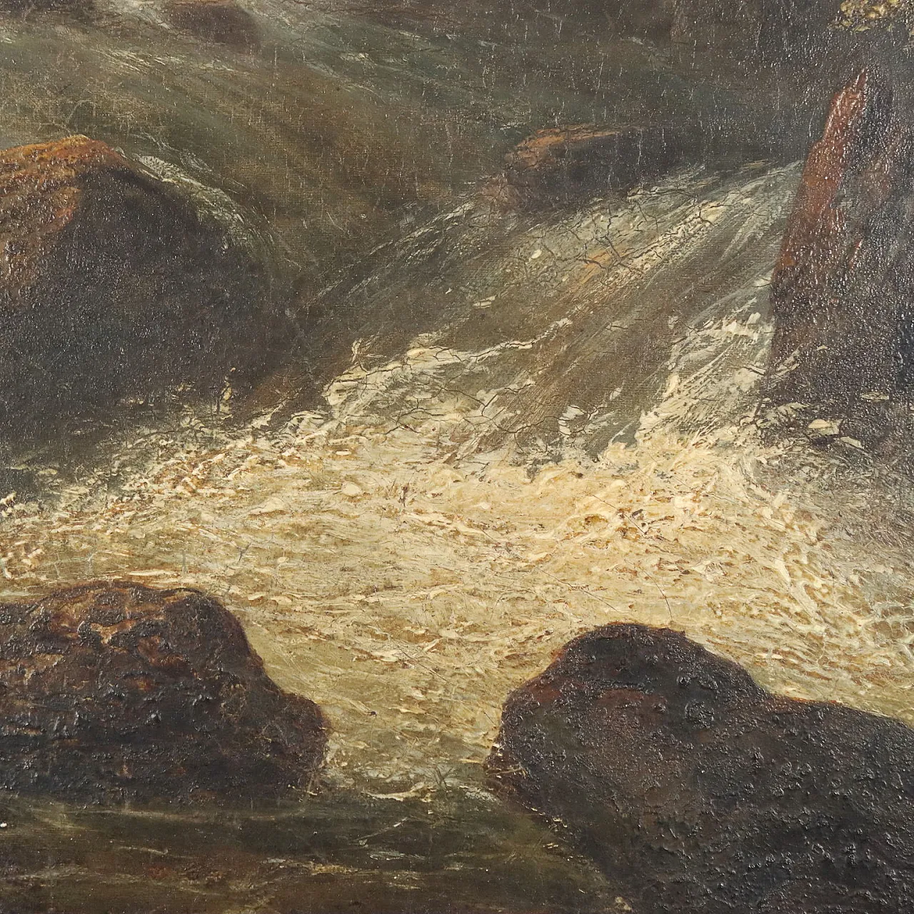 Landscape with River, oil on canvas, 19th century 6