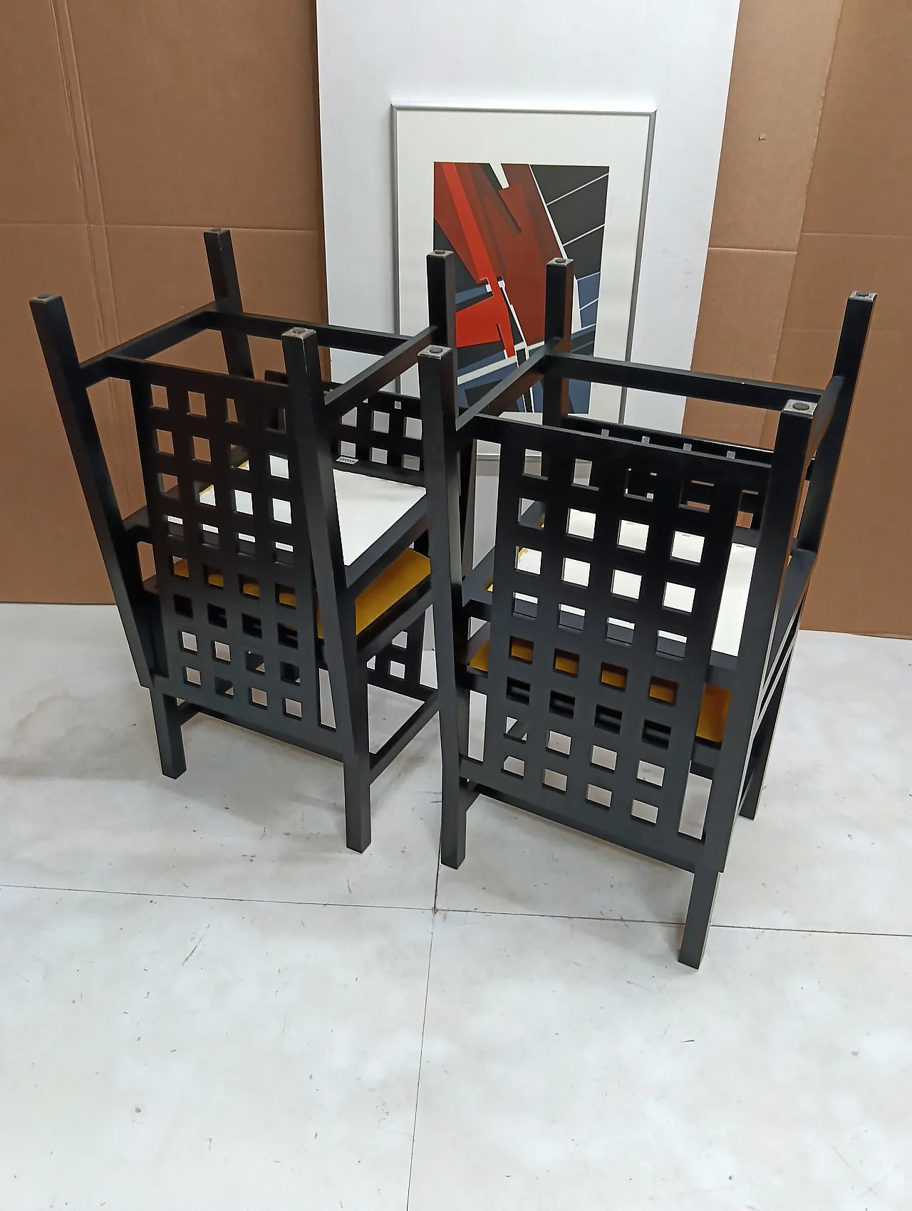 ALIVAR MVSEVM Set di 4 sedie 844 in velluto Senape 167