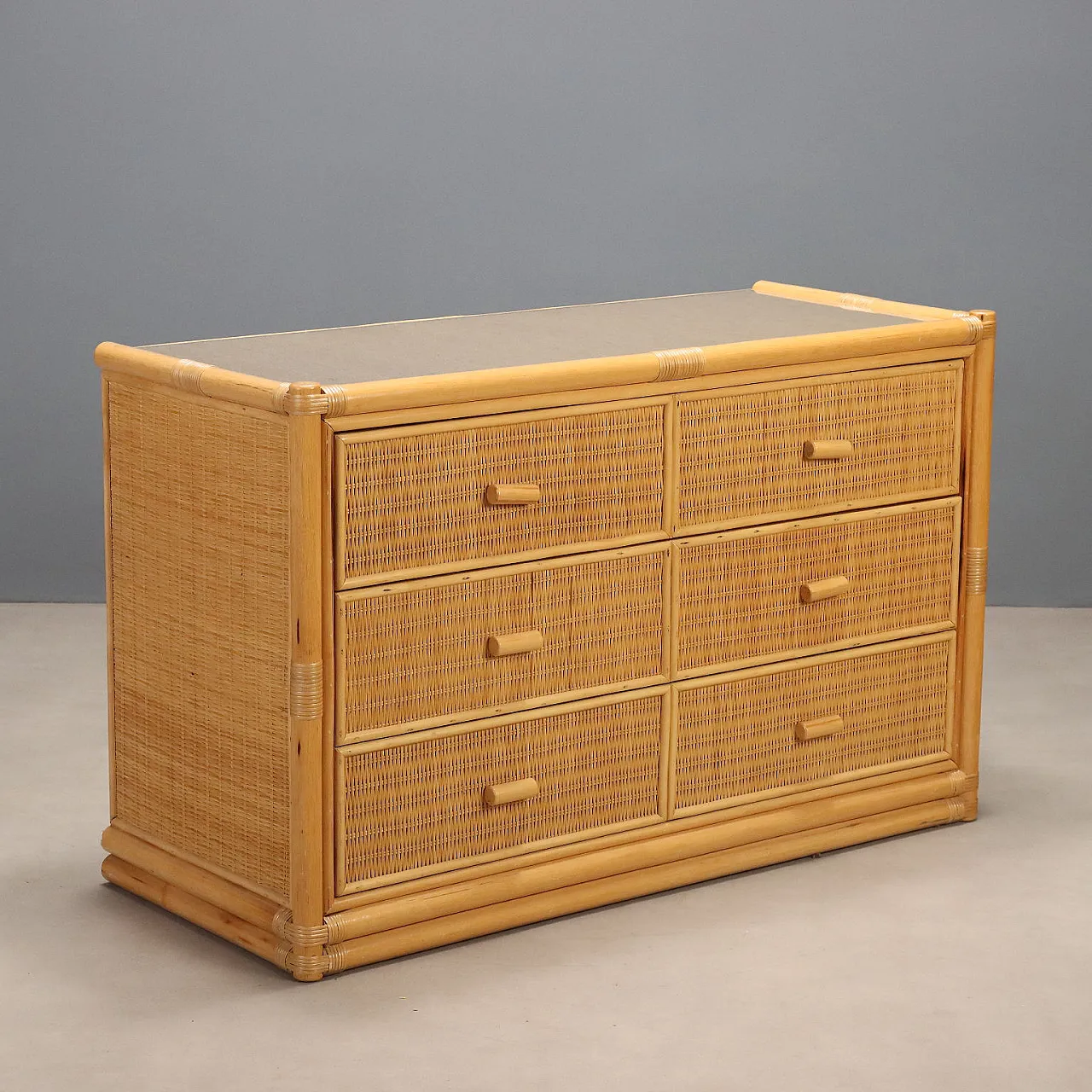 Wicker dresser, 1980s 1