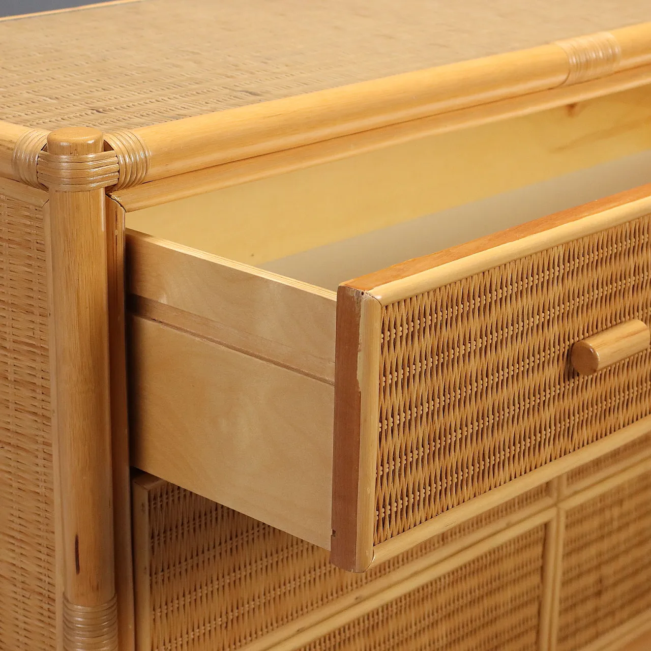 Wicker dresser, 1980s 3