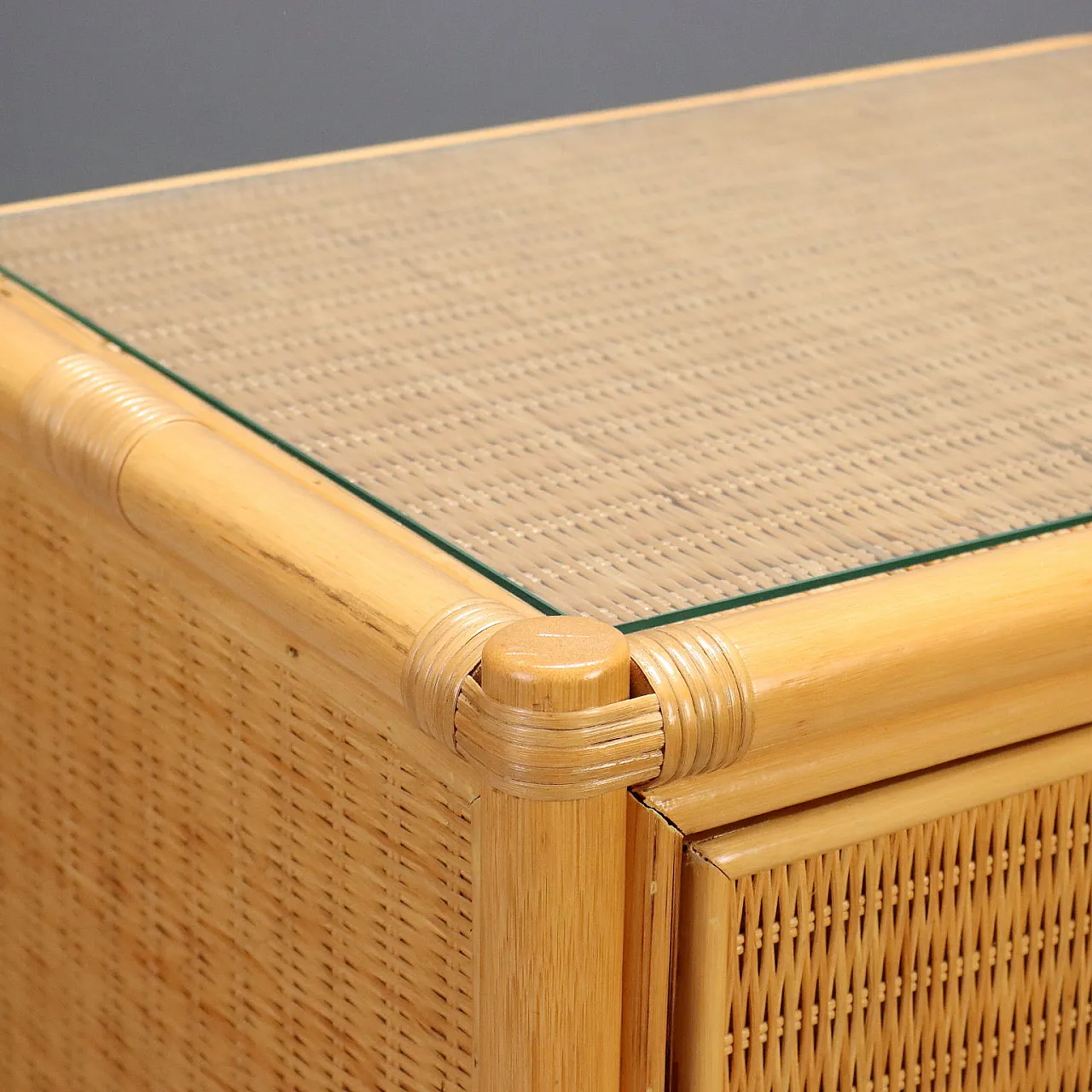 Wicker dresser, 1980s 4