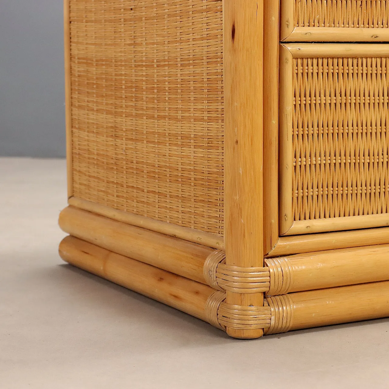 Wicker dresser, 1980s 5