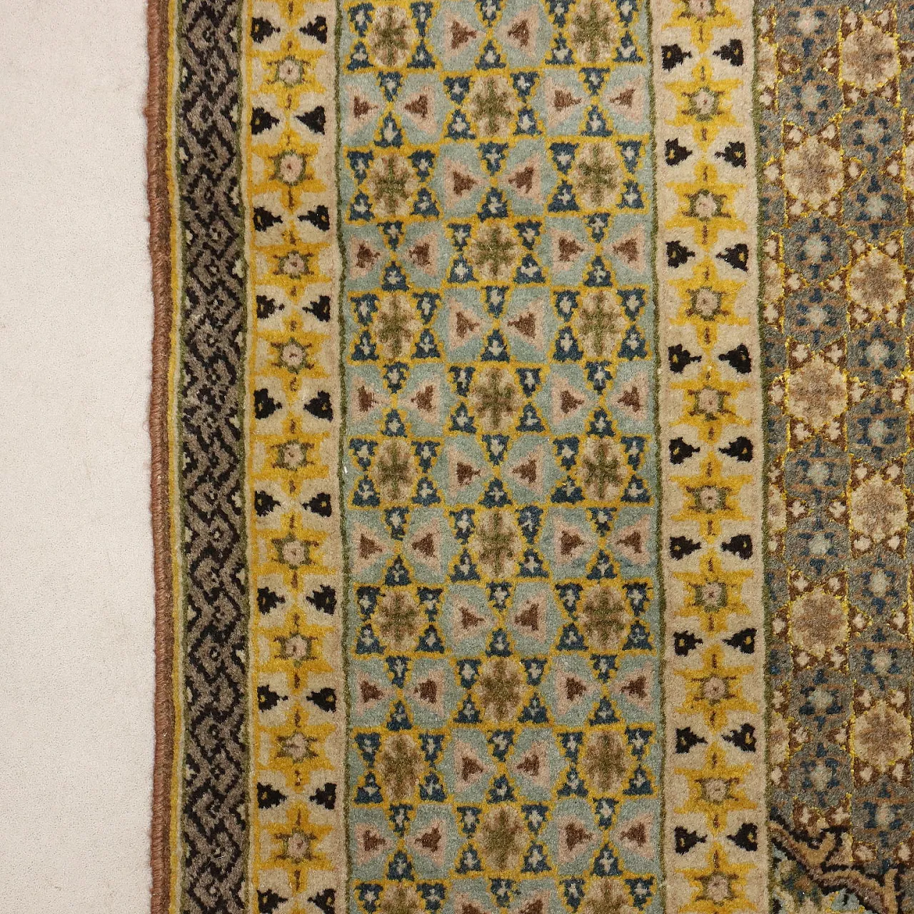 Kum rug in cotton and wool, 20th century 6