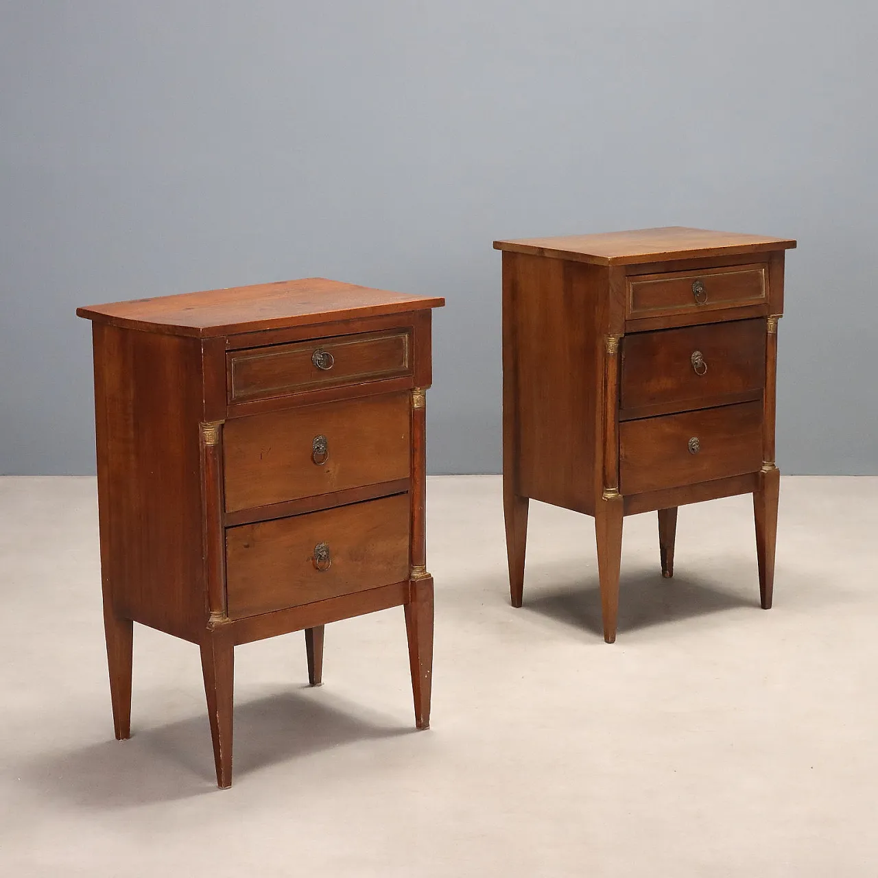 Pair of Empire bedside tables, 19th century 1