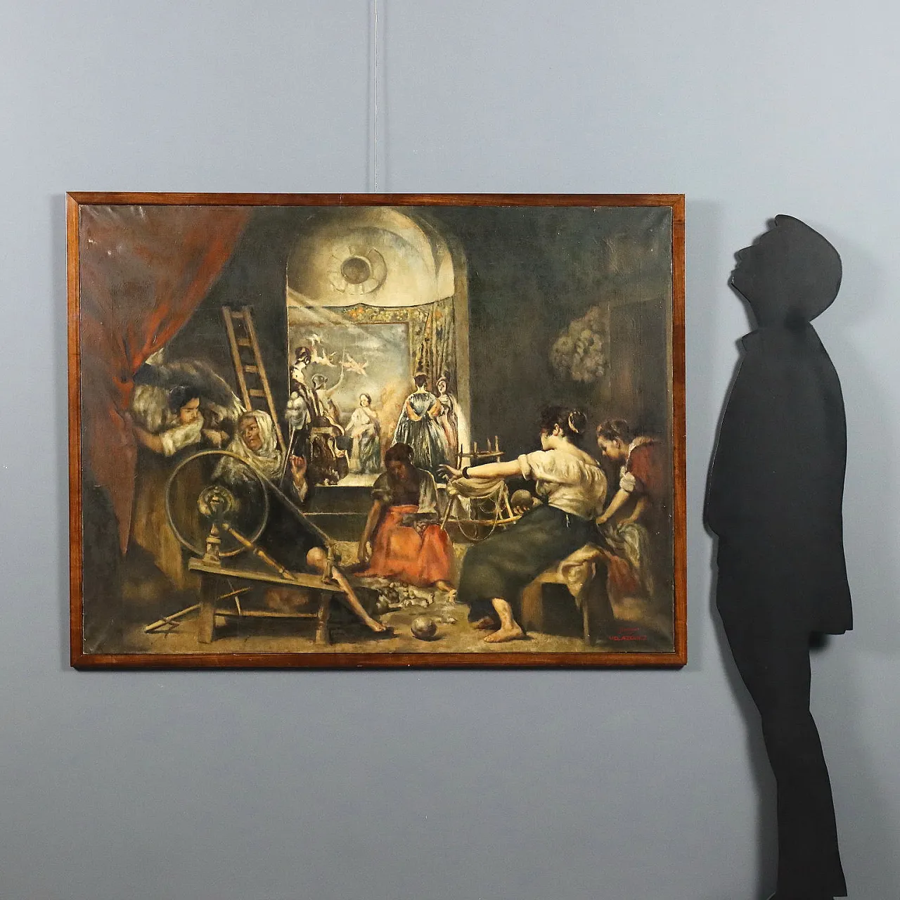 Painting The Spinners, oil on canvas, 17th century 2