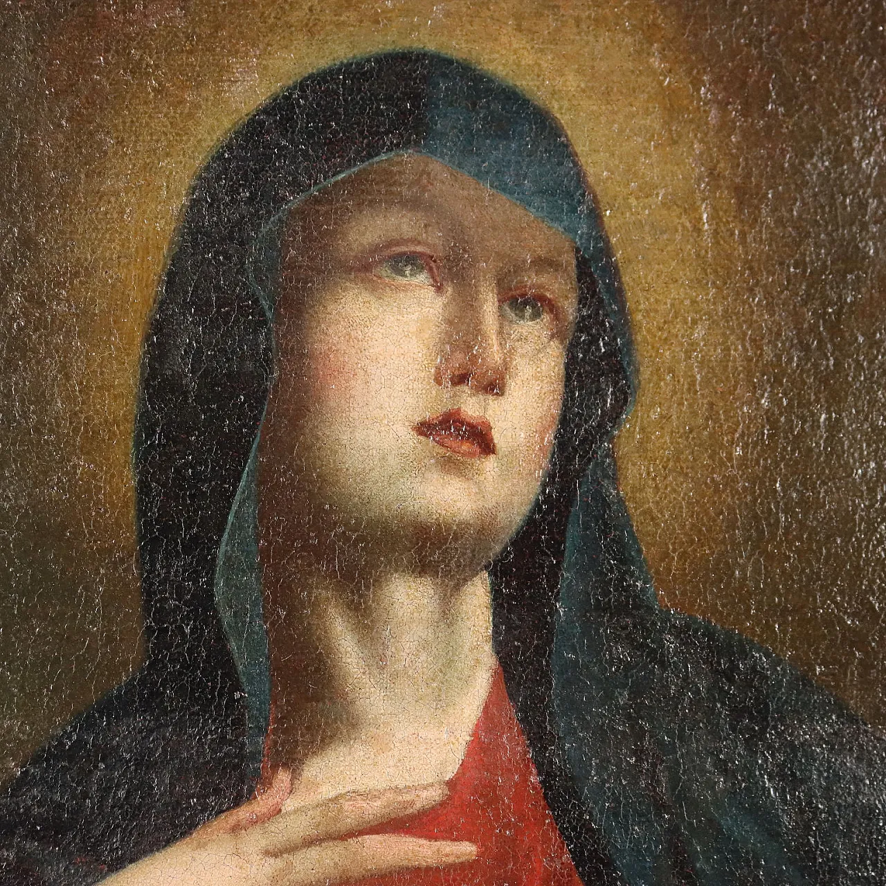 Face of the Madonna, oil on canvas, 17th century 3