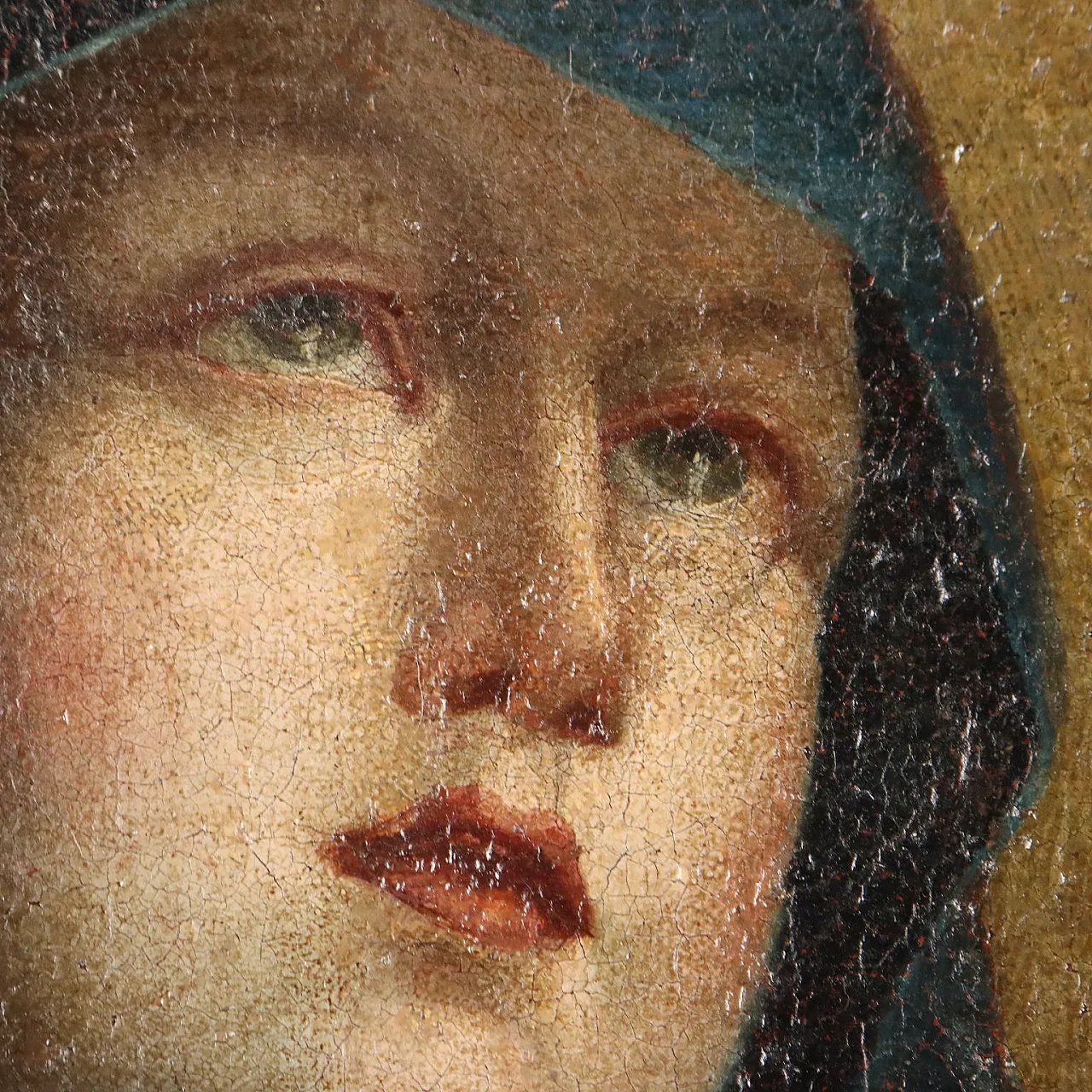 Face of the Madonna, oil on canvas, 17th century 4