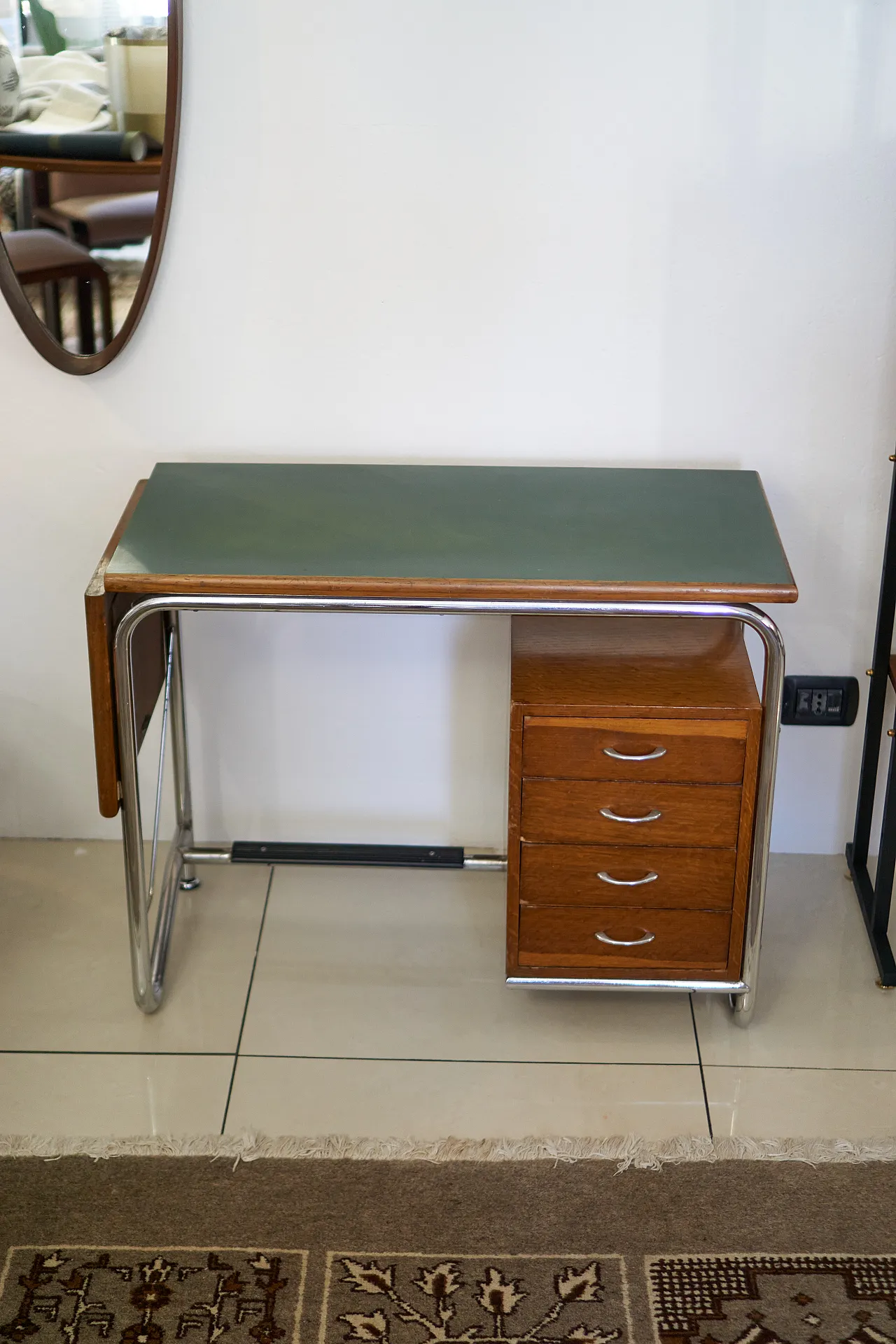 Bauhaus rationalist desk Ottolini Arredamenti Metallici '40s-'50s 1