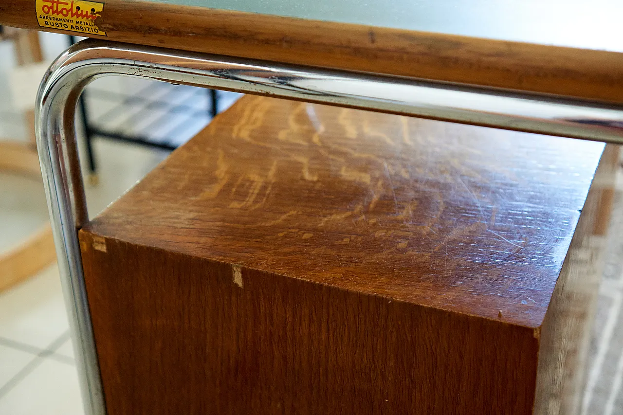 Bauhaus rationalist desk Ottolini Arredamenti Metallici '40s-'50s 9