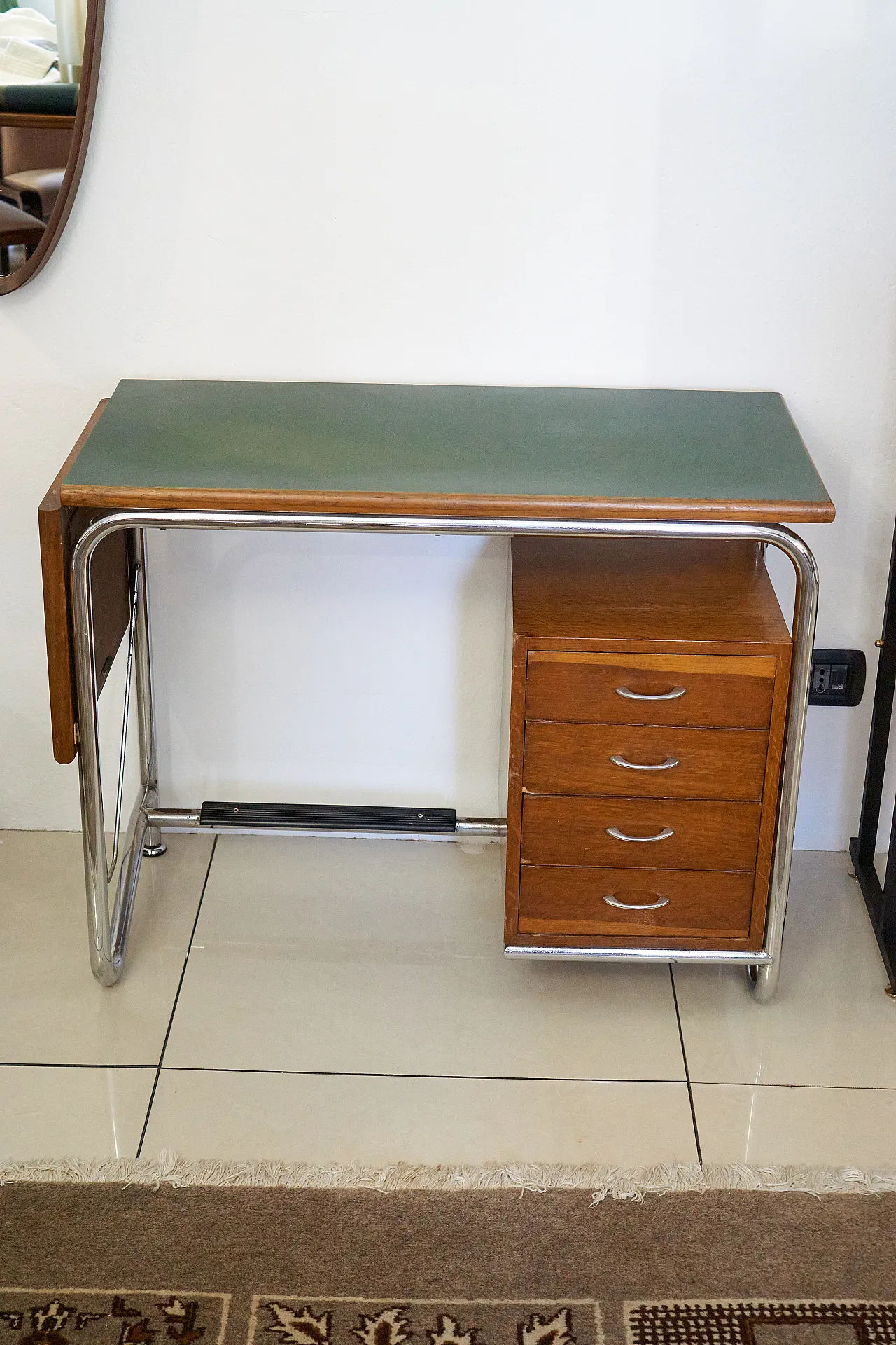 Bauhaus rationalist desk Ottolini Arredamenti Metallici '40s-'50s 14