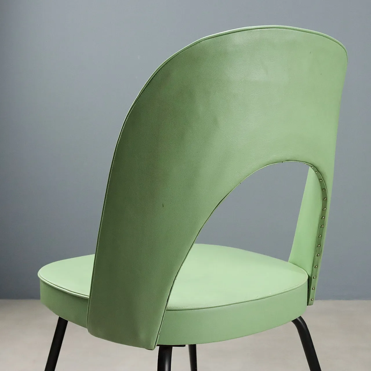 Pair of metal and skai chairs, 1960s 6