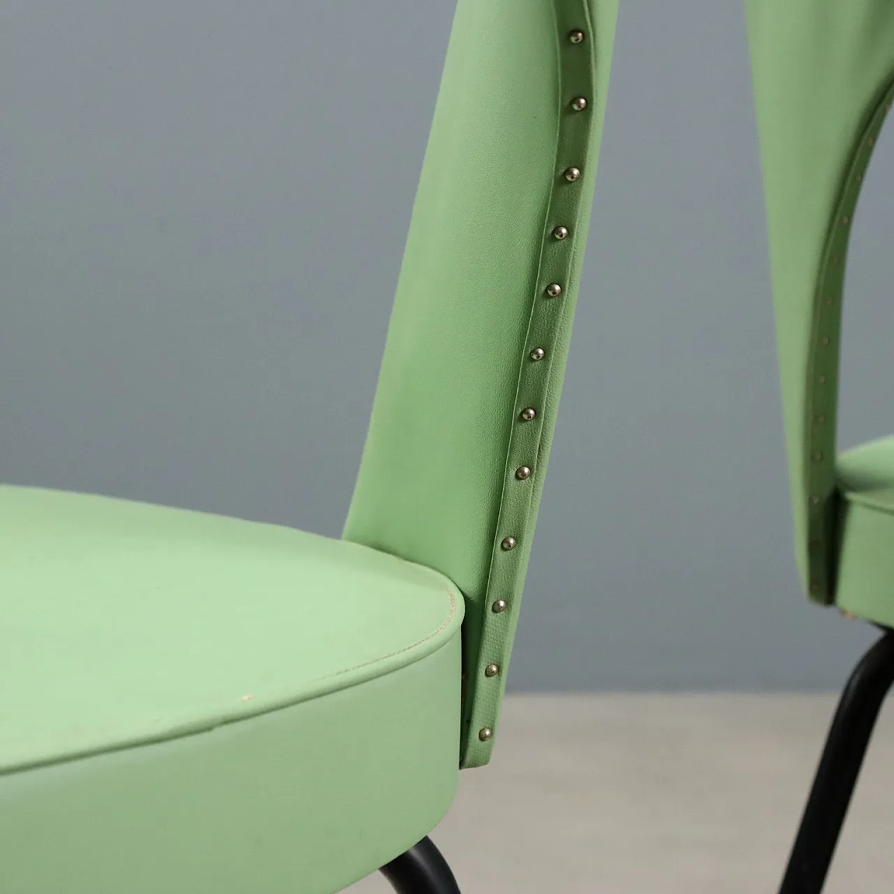 Pair of metal and skai chairs, 1960s 7