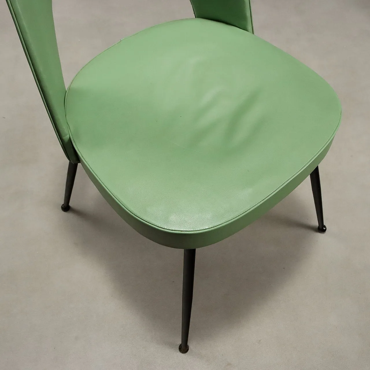 Pair of metal and skai chairs, 1960s 8