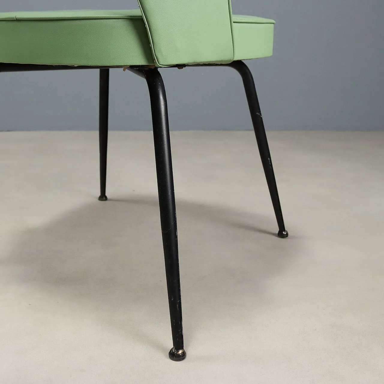Pair of metal and skai chairs, 1960s 9