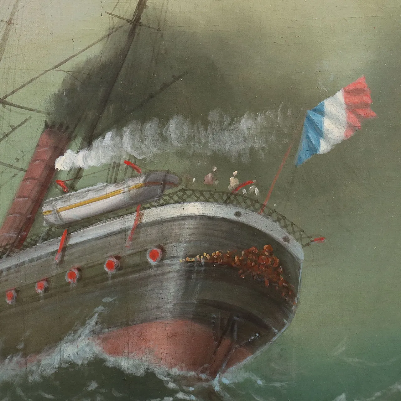 Painting Stormy Sea, 19th century 5