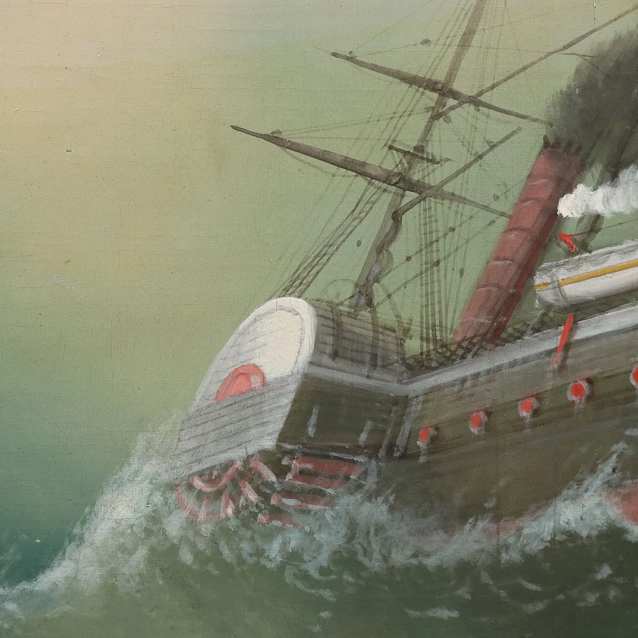 Painting Stormy Sea, 19th century 6