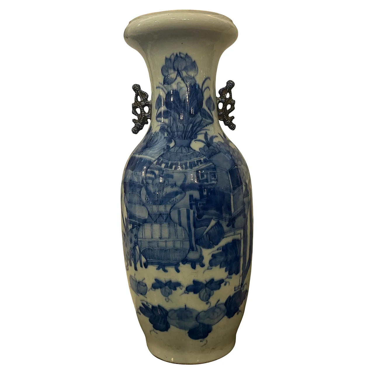 Traditional Qing dynasty style chinese porcelain vase, 1950s 1
