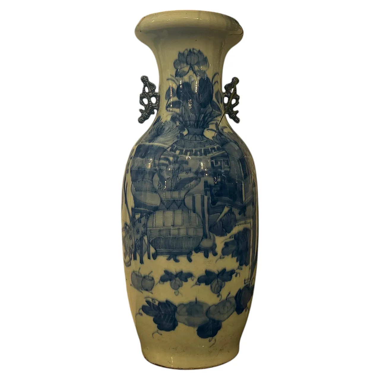 Traditional Qing dynasty style chinese porcelain vase, 1950s 2
