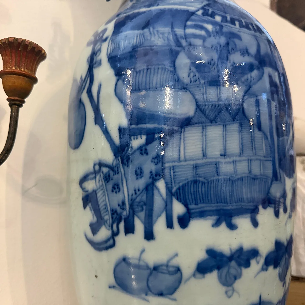 Traditional Qing dynasty style chinese porcelain vase, 1950s 6