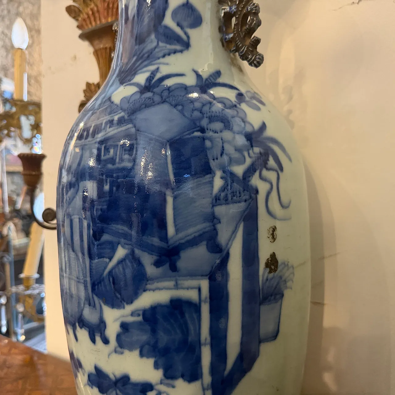 Traditional Qing dynasty style chinese porcelain vase, 1950s 9