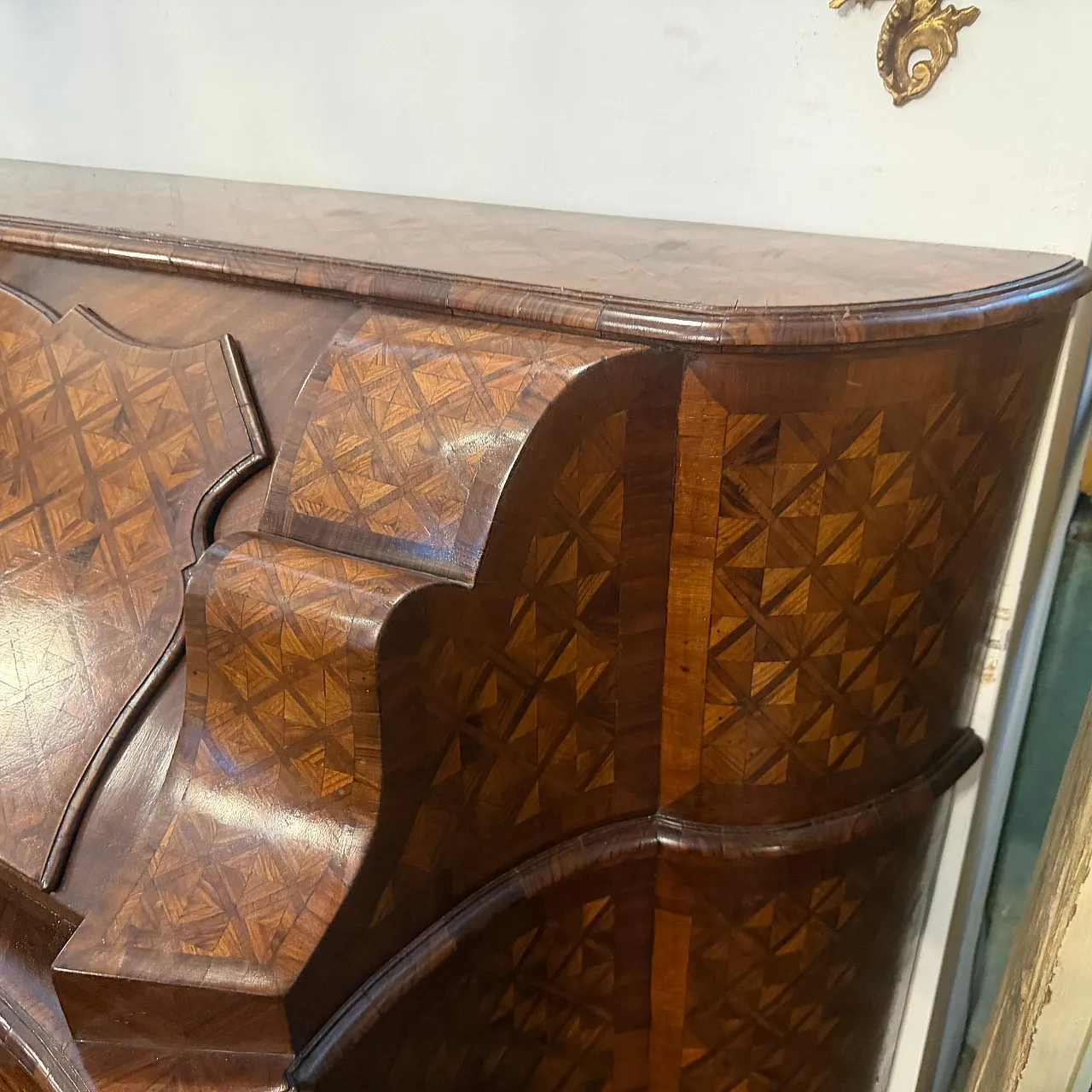 Louis XIV marquetry bureau cabinet, 18th century 13