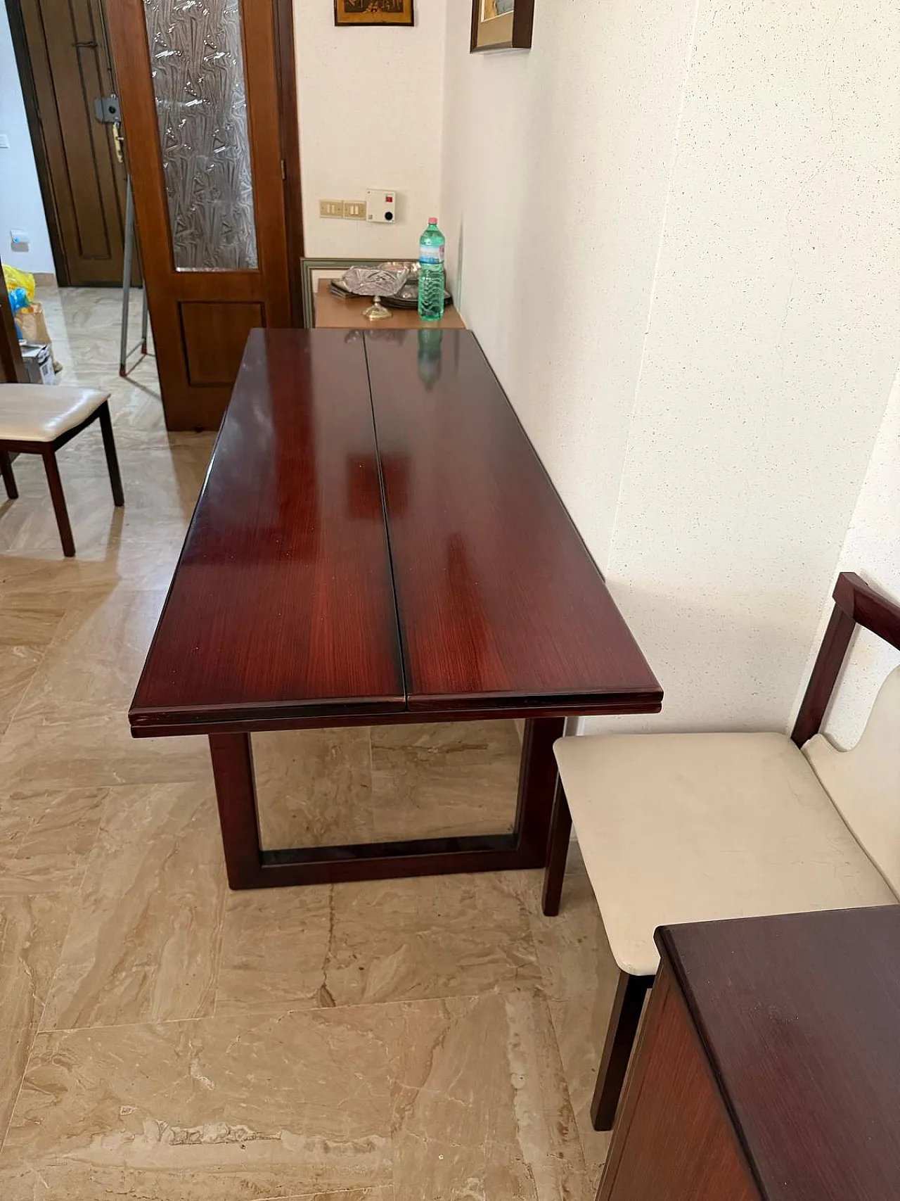 Tavolo da pranzo rettangolare allungabile, anni '70 7
