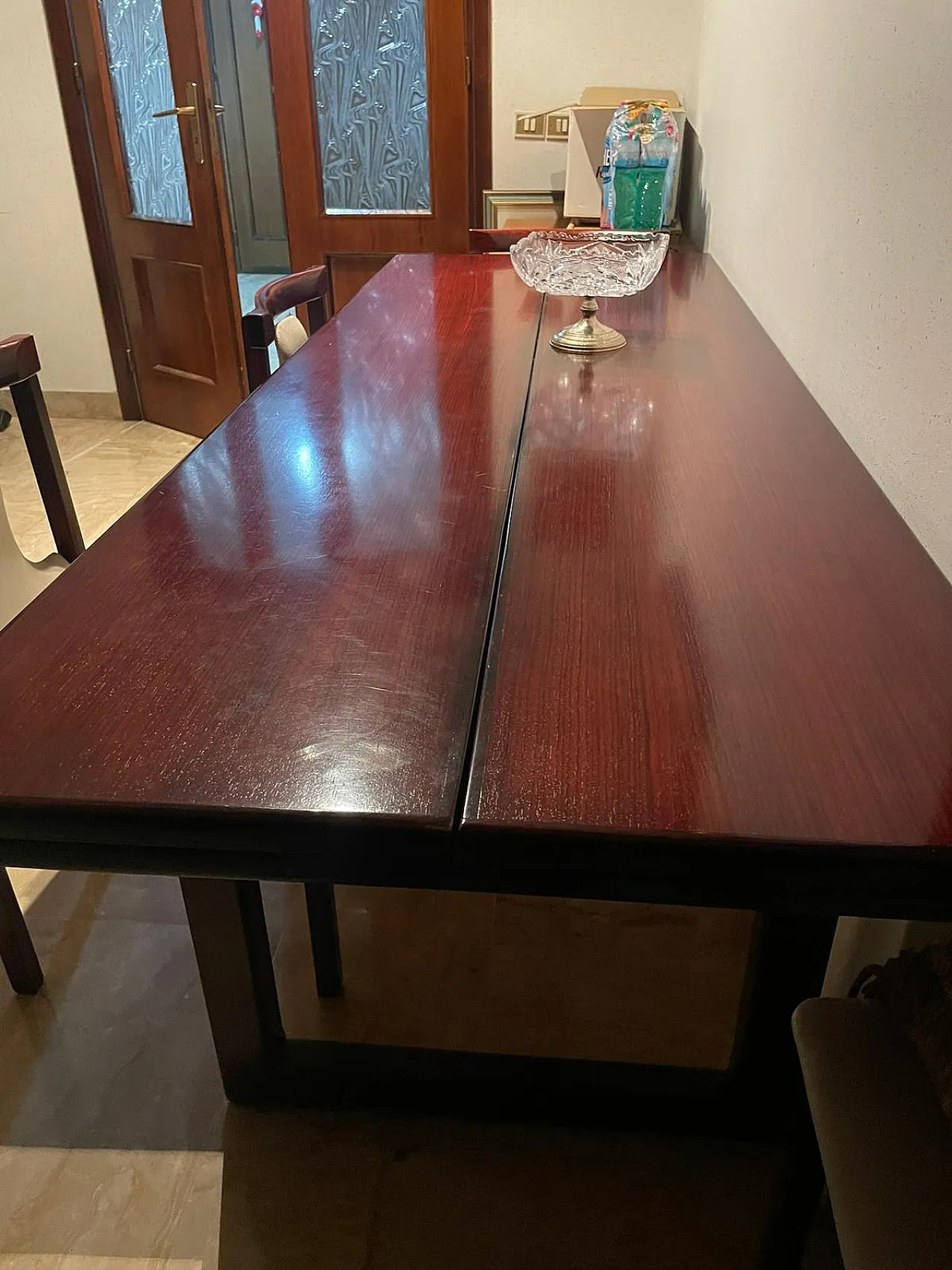 Tavolo da pranzo rettangolare allungabile, anni '70 10