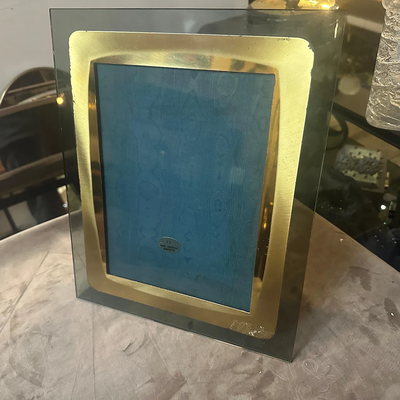 Mid-Century Modern smoked glass picture frame, 1960s 2
