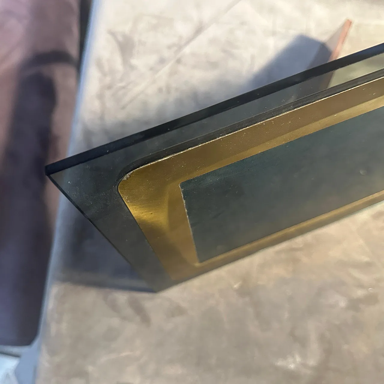 Mid-Century Modern smoked glass picture frame, 1960s 3