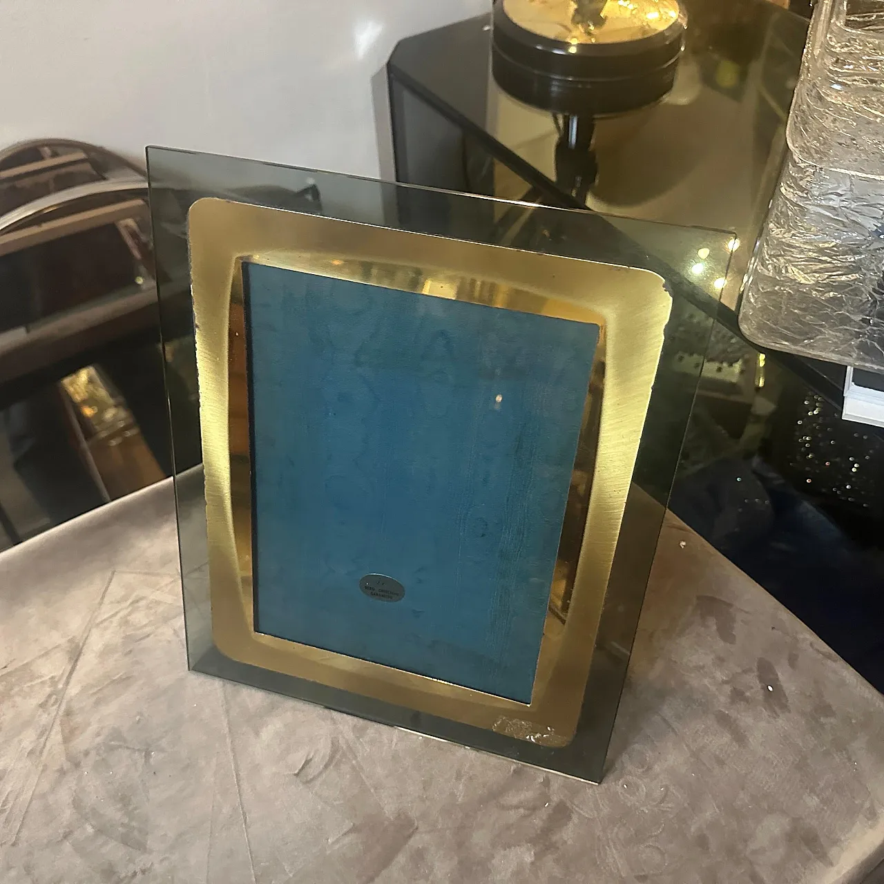 Mid-Century Modern smoked glass picture frame, 1960s 5