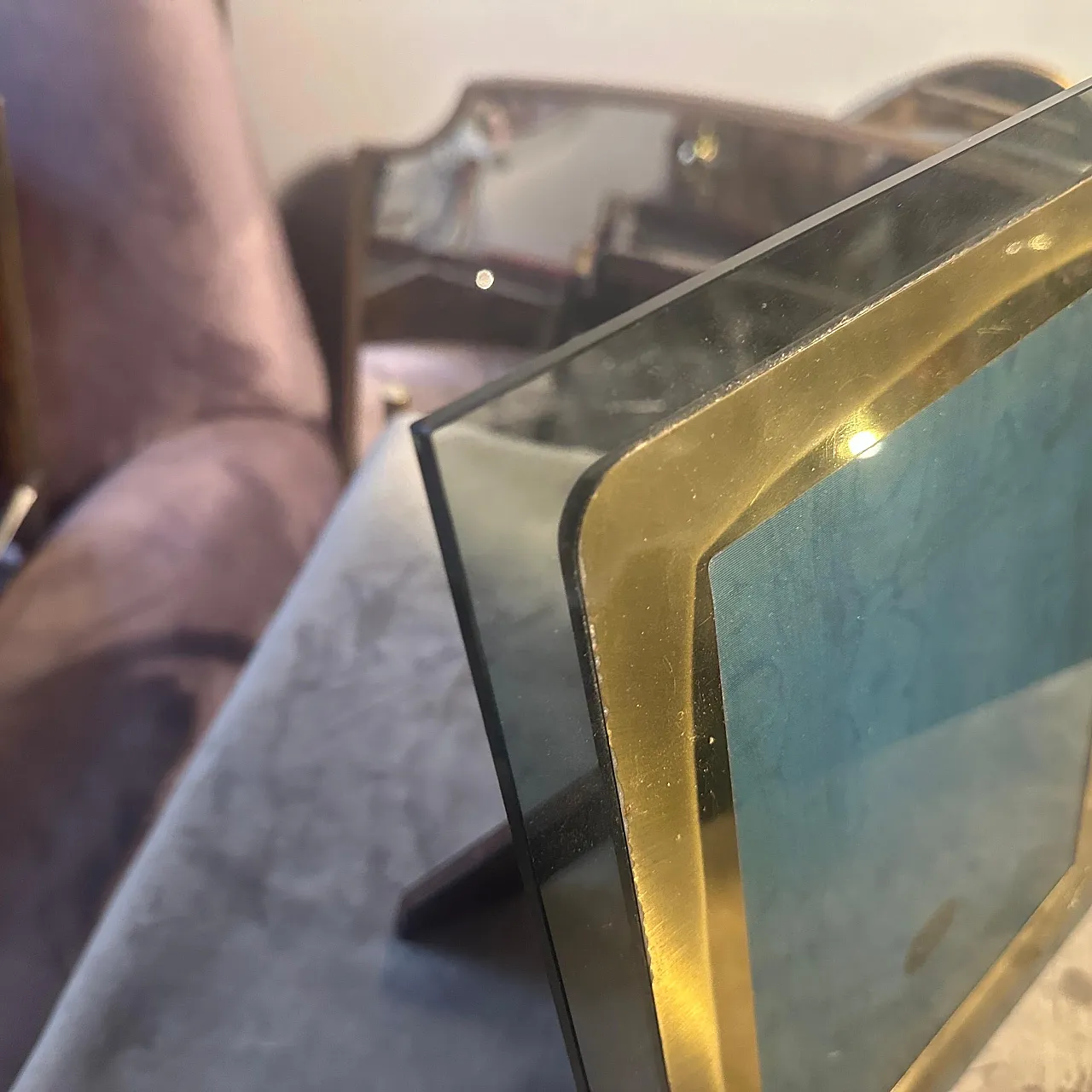 Mid-Century Modern smoked glass picture frame, 1960s 7