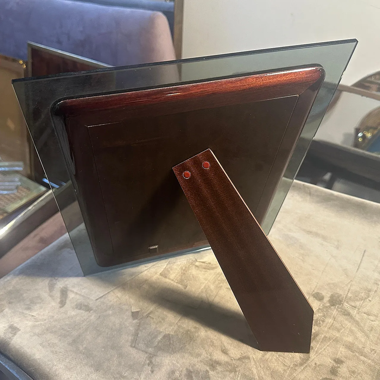 Mid-Century Modern smoked glass picture frame, 1960s 10