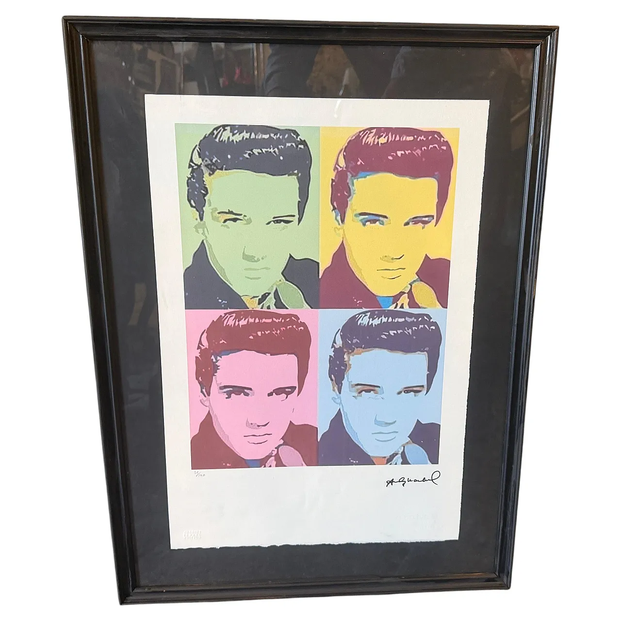 Andy Warhol, Pop Art con cornice, Elvis Presley 52/100, anni 2000 1