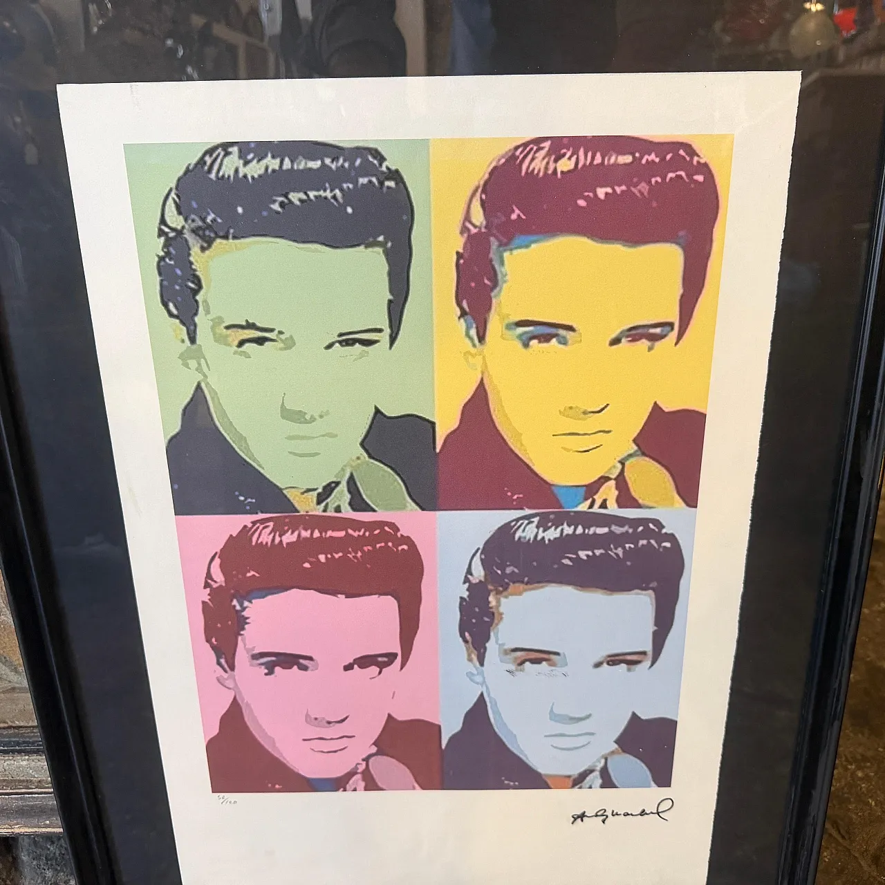 Andy Warhol, Pop Art con cornice, Elvis Presley 52/100, anni 2000 8