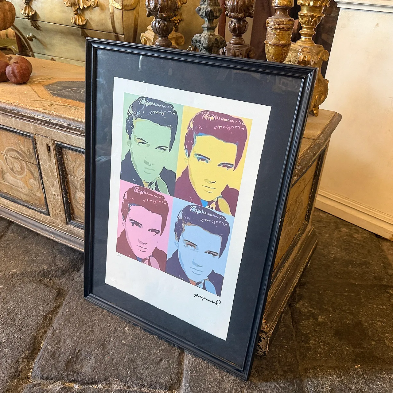 Andy Warhol, Pop Art con cornice, Elvis Presley 52/100, anni 2000 10
