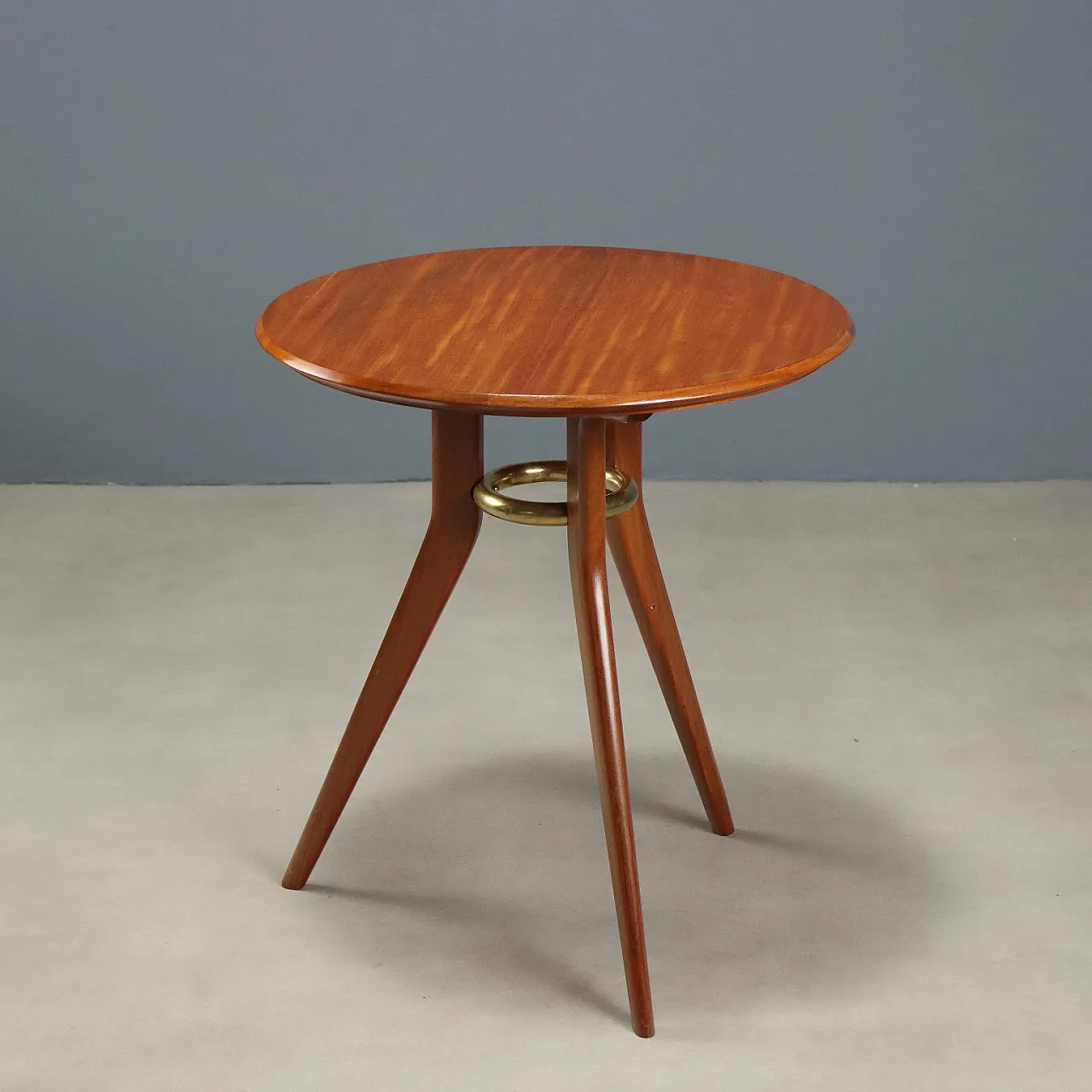 Mahogany and brass coffee table, 1950s 1