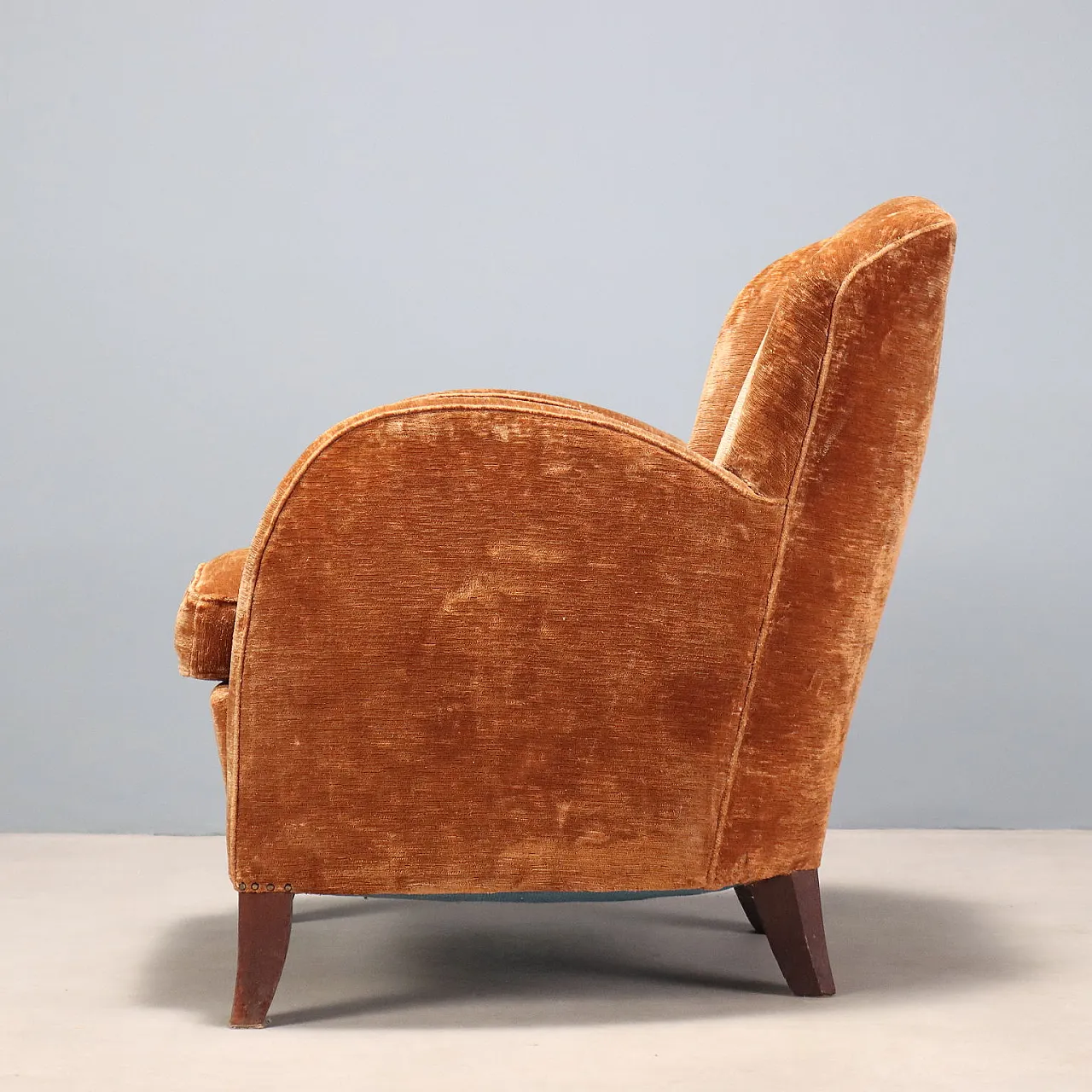 Velvet armchair, mid-20th century 3