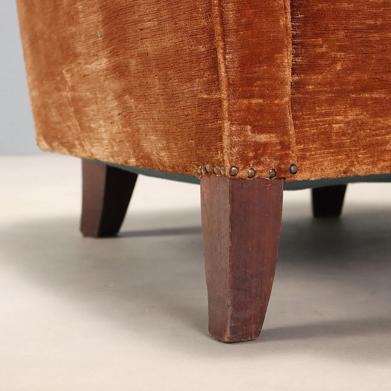 Velvet armchair, mid-20th century 6