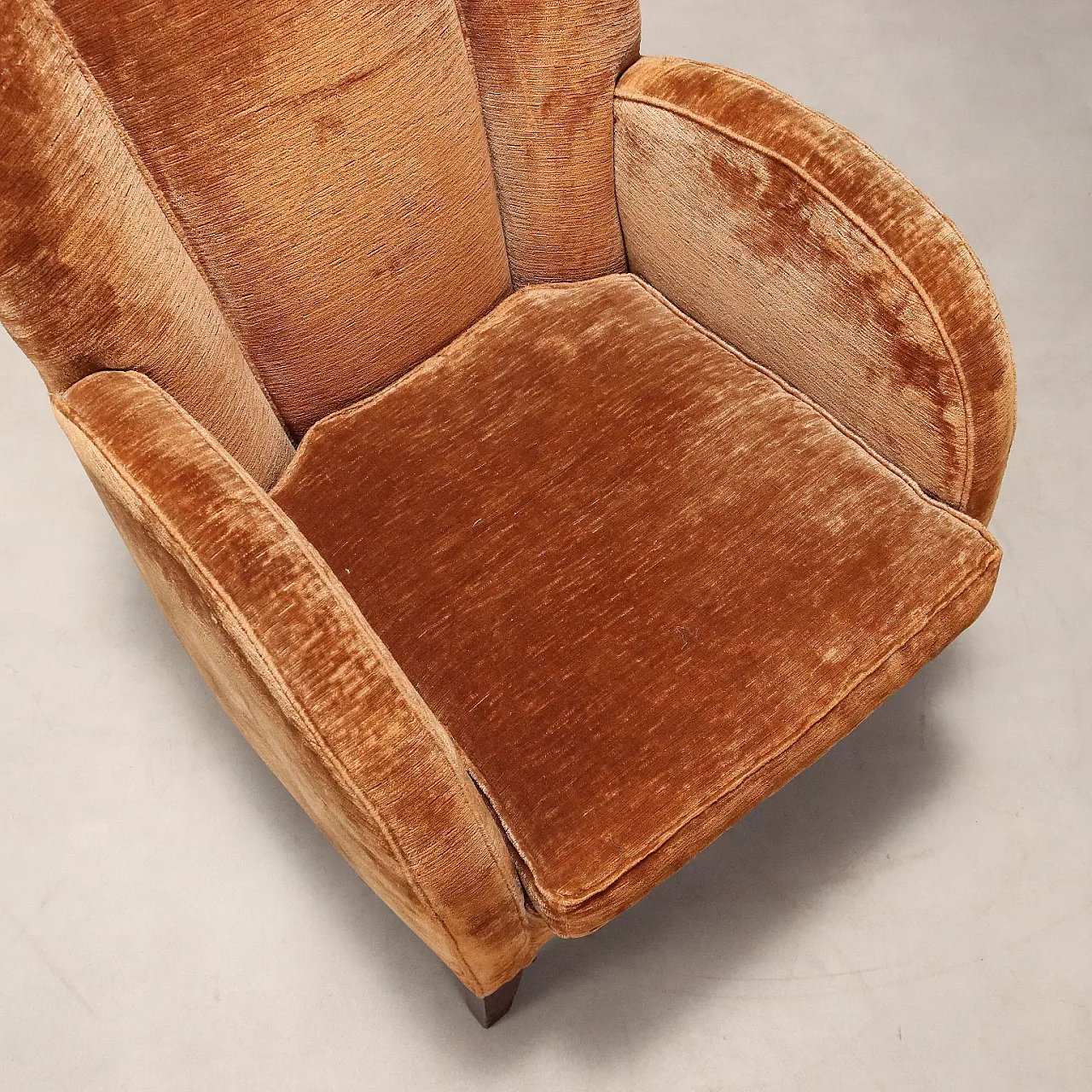 Velvet armchair, mid-20th century 7