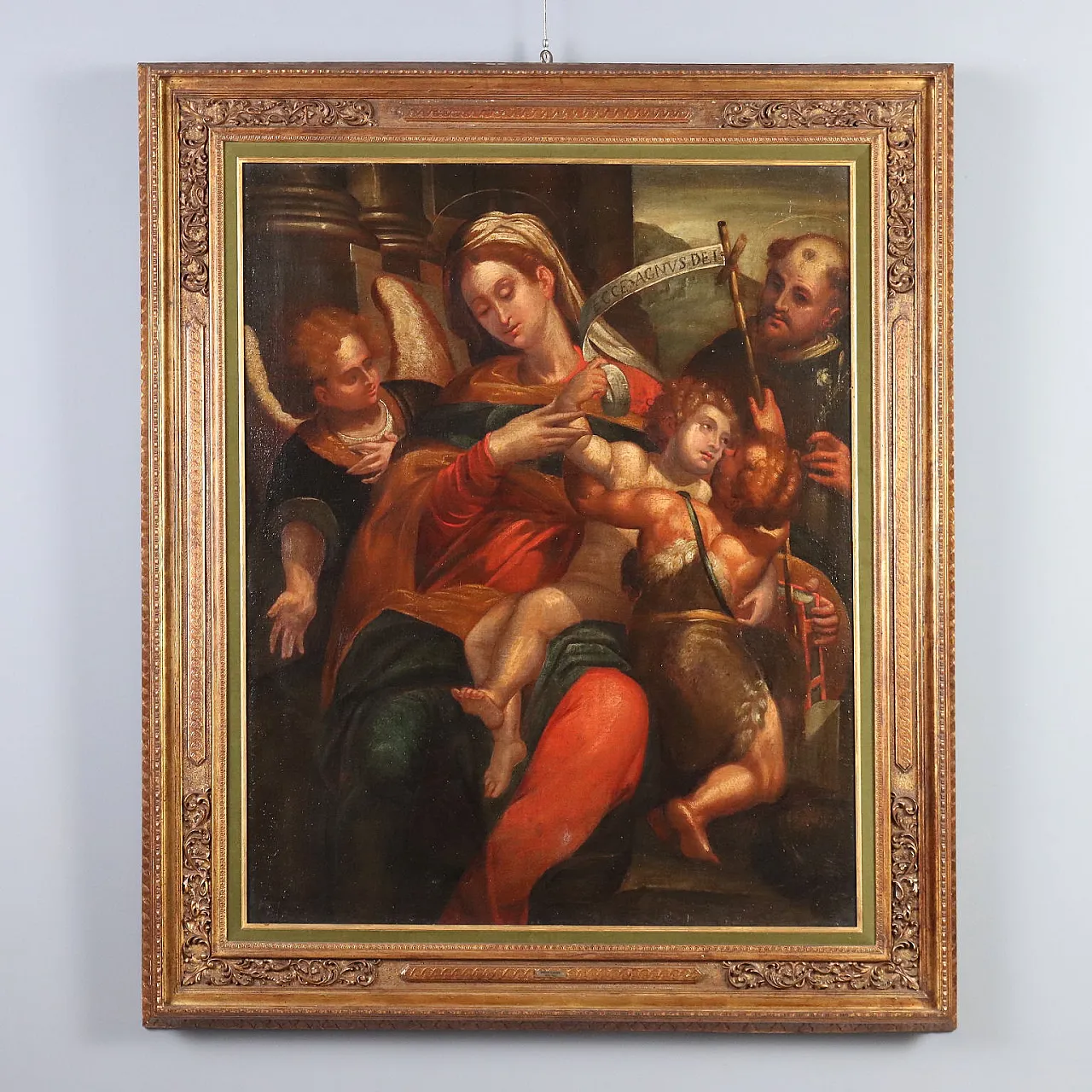 Madonna with Child and Saints, oil on canvas, 18th century 1