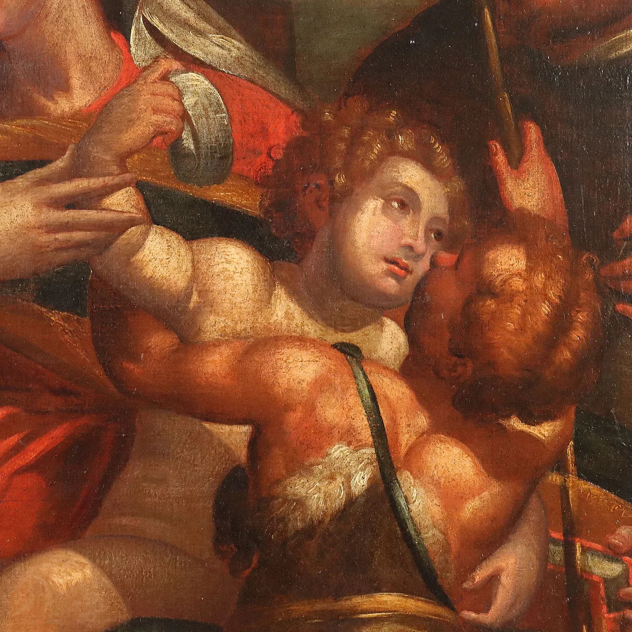 Madonna with Child and Saints, oil on canvas, 18th century 5