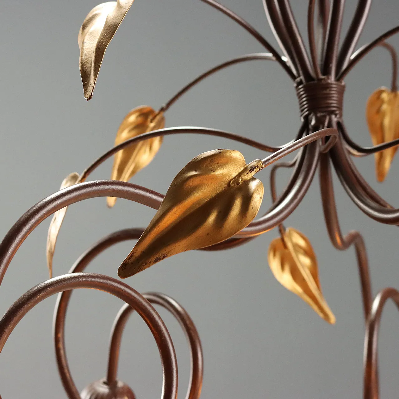 Art Nouveau chandelier with 5 lights, mid-20th century 7